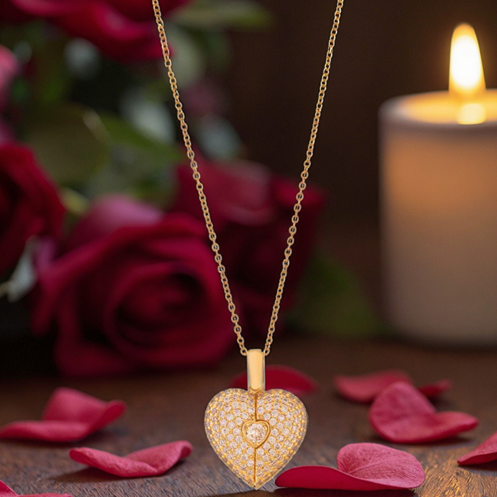 Stainless Steel Heart-Shaped Clavicle Chain