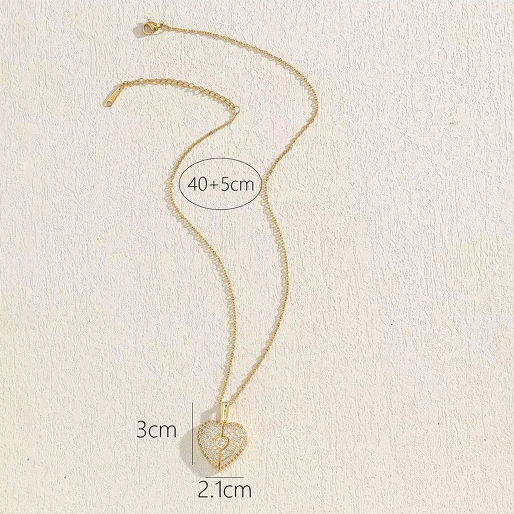 Stainless Steel Heart-Shaped Clavicle Chain
