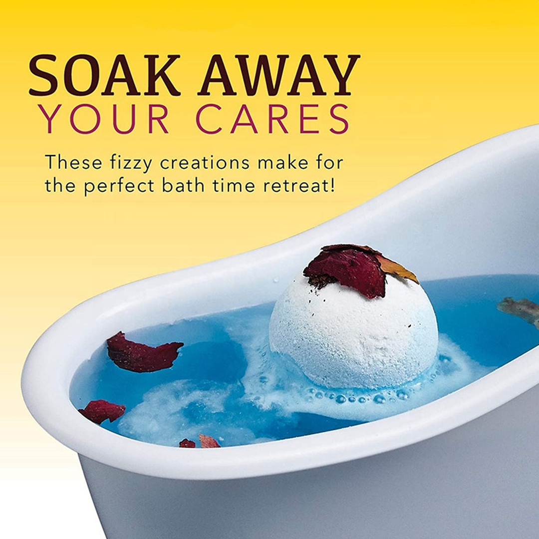 Dry Flower Petals Rich Spa Bath Ball Set