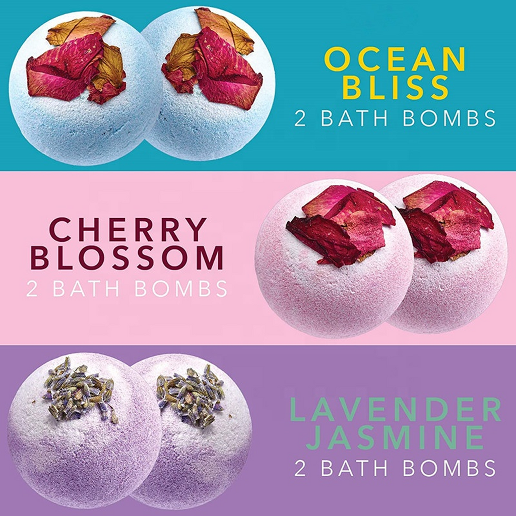 Dry Flower Petals Rich Spa Bath Ball Set
