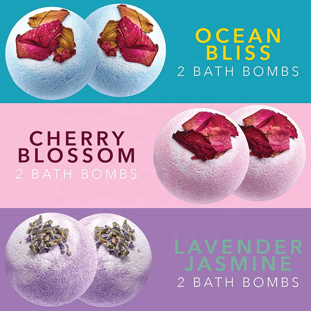 Dry Flower Petals Rich Spa Bath Ball Set