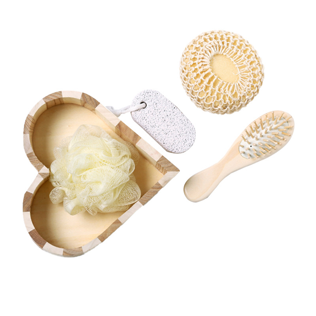 Heart Bath Set with Brushes