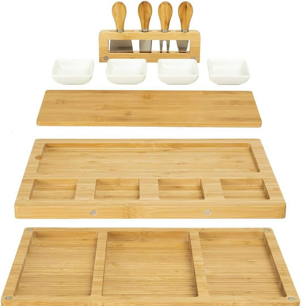 Large Bamboo Cheese Board Gift Set