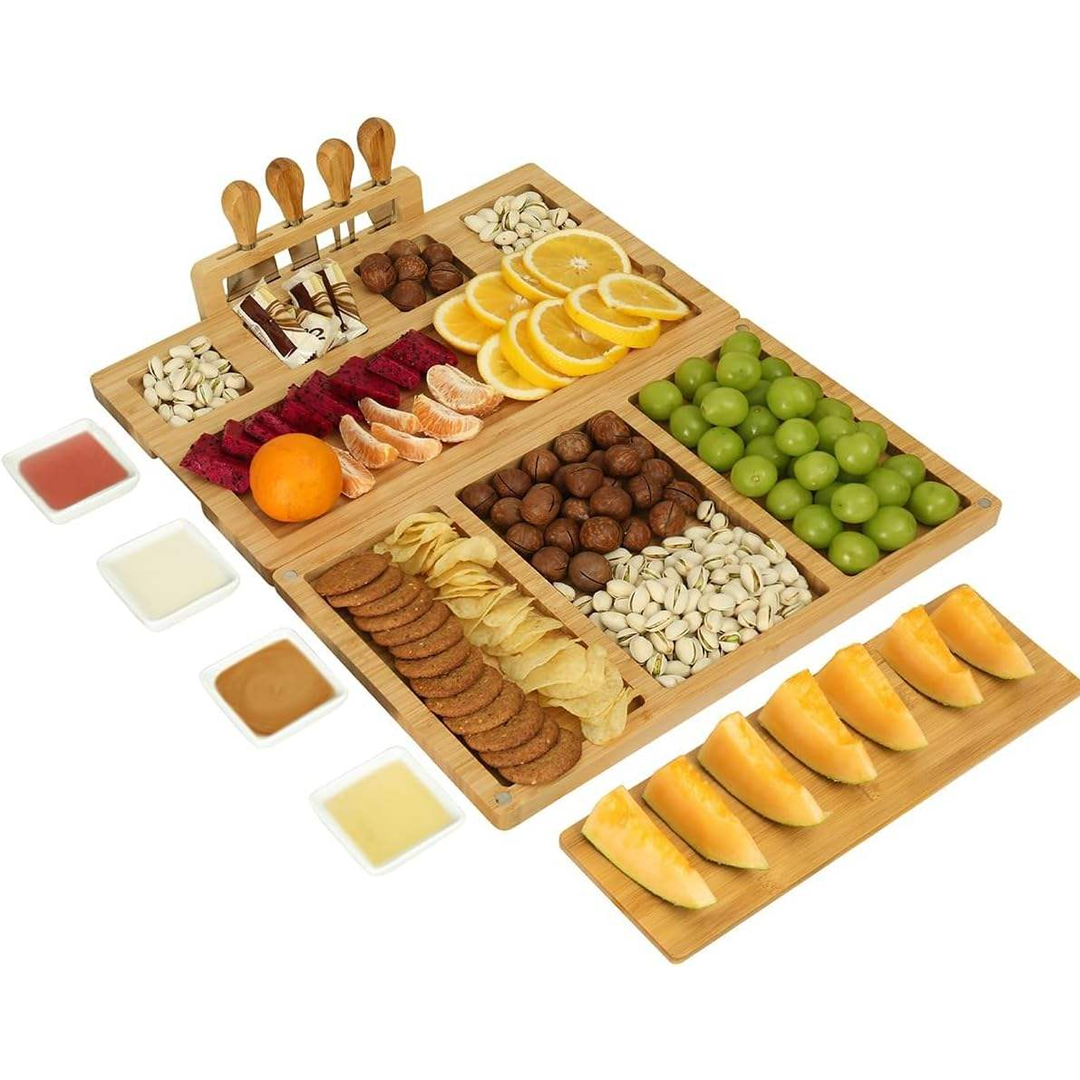 Large Bamboo Cheese Board Gift Set