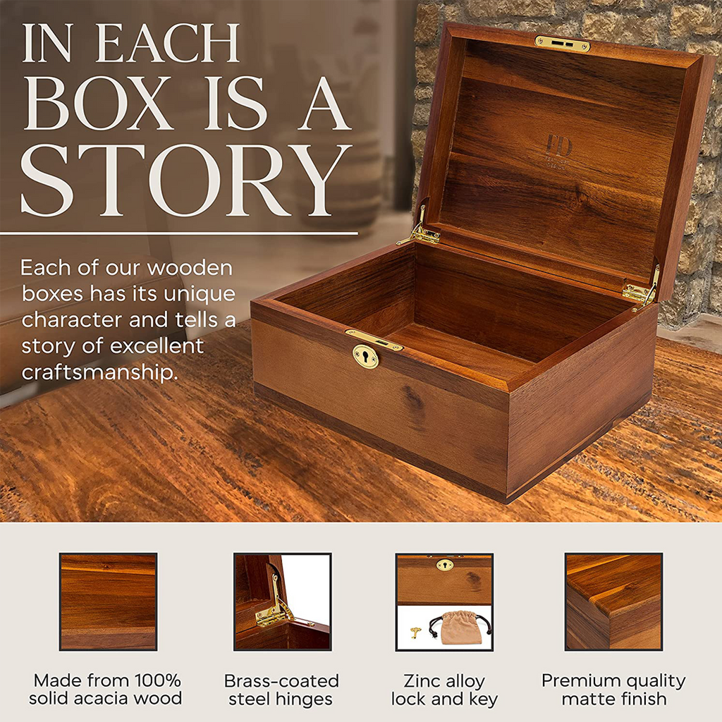 Wooden Hand Crafted Keepsake Box