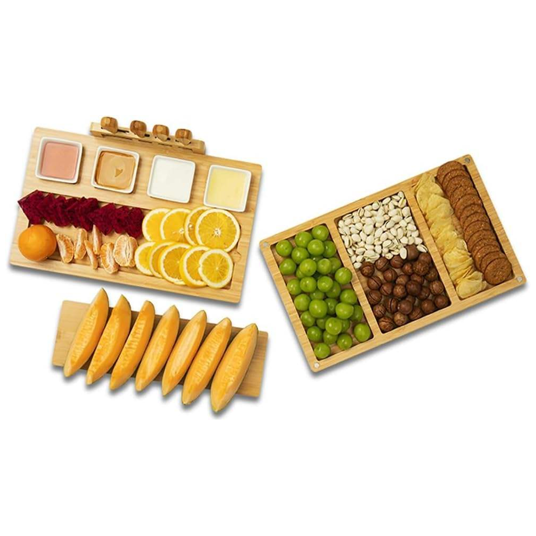 Large Bamboo Cheese Board Gift Set