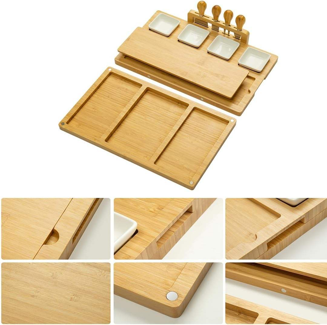Large Bamboo Cheese Board Gift Set