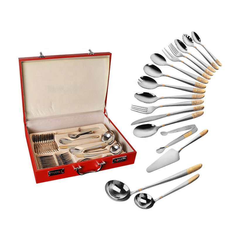 Luxury Stainless Steel Cutlery  Box Set 84pcs