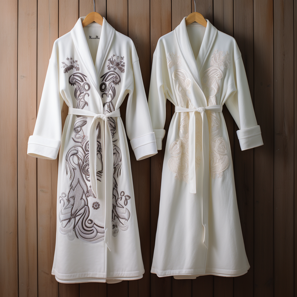 Embroidered White Robe