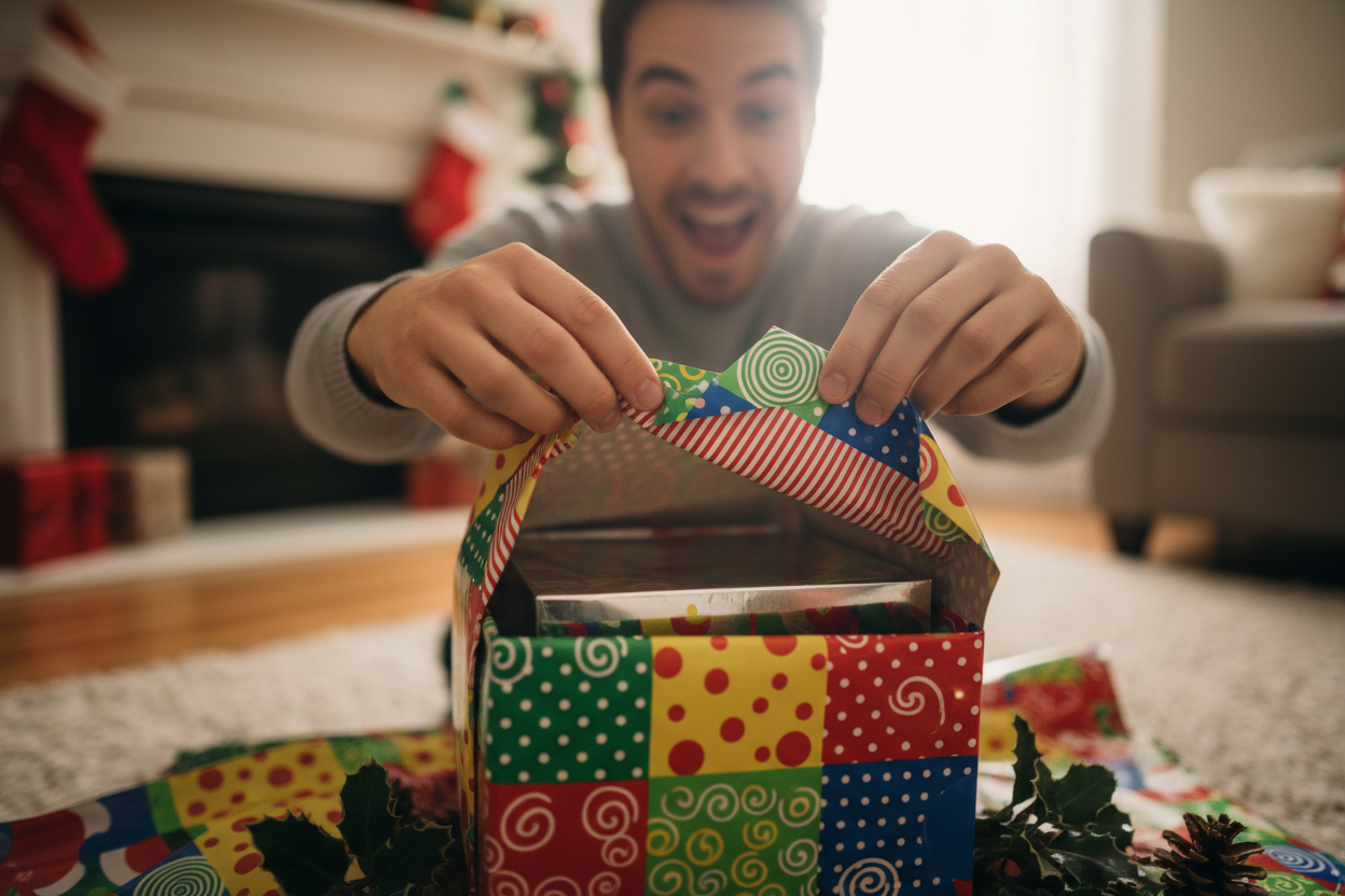 opening a gift