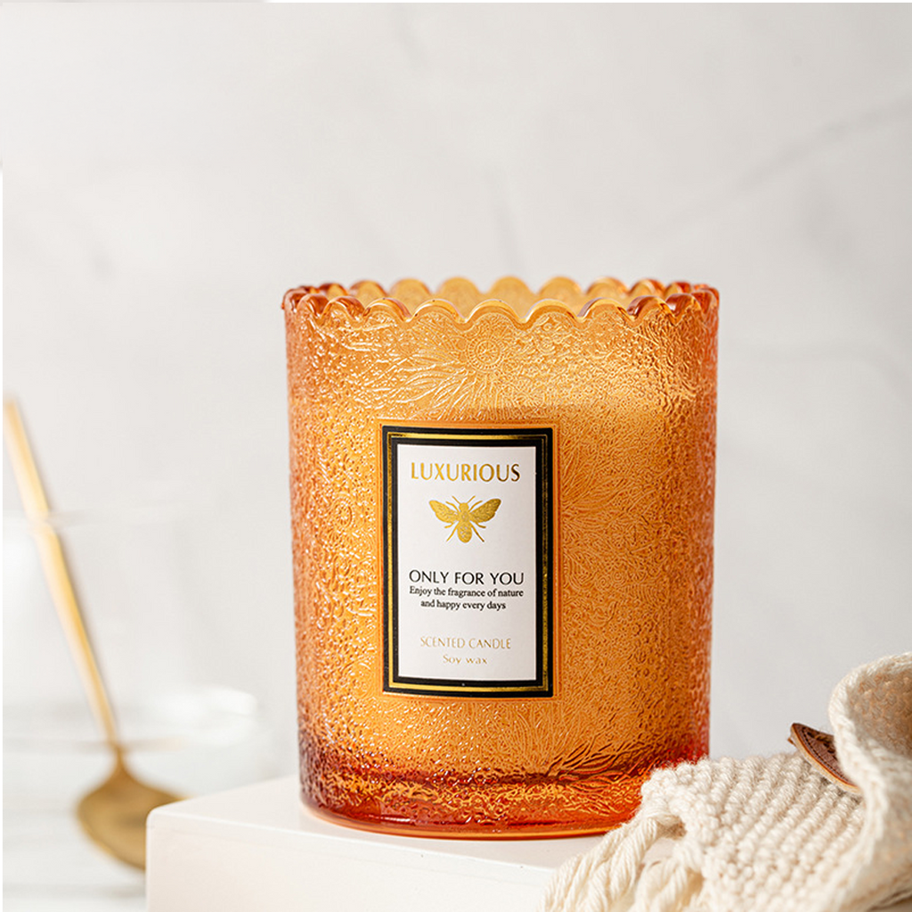 Embossed Sunflower Scented Candles