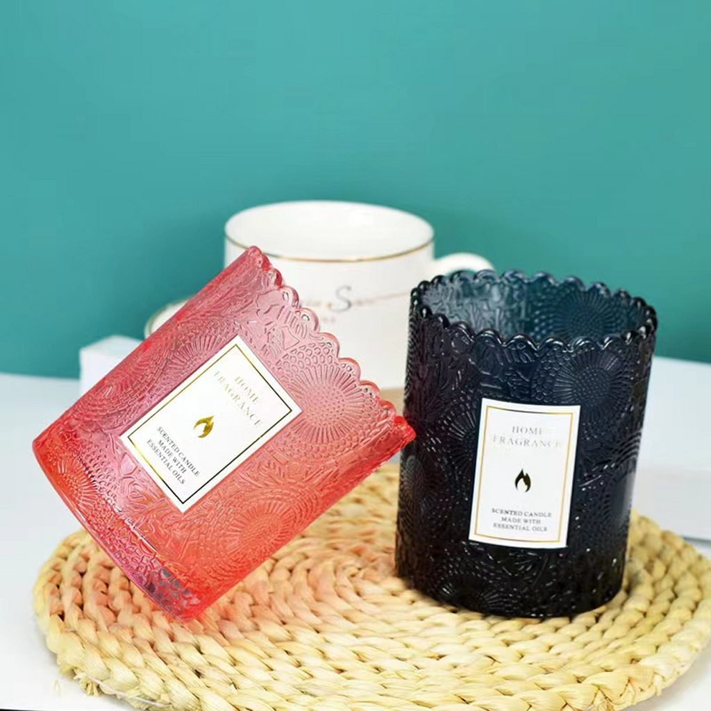 Embossed Sunflower Scented Candles