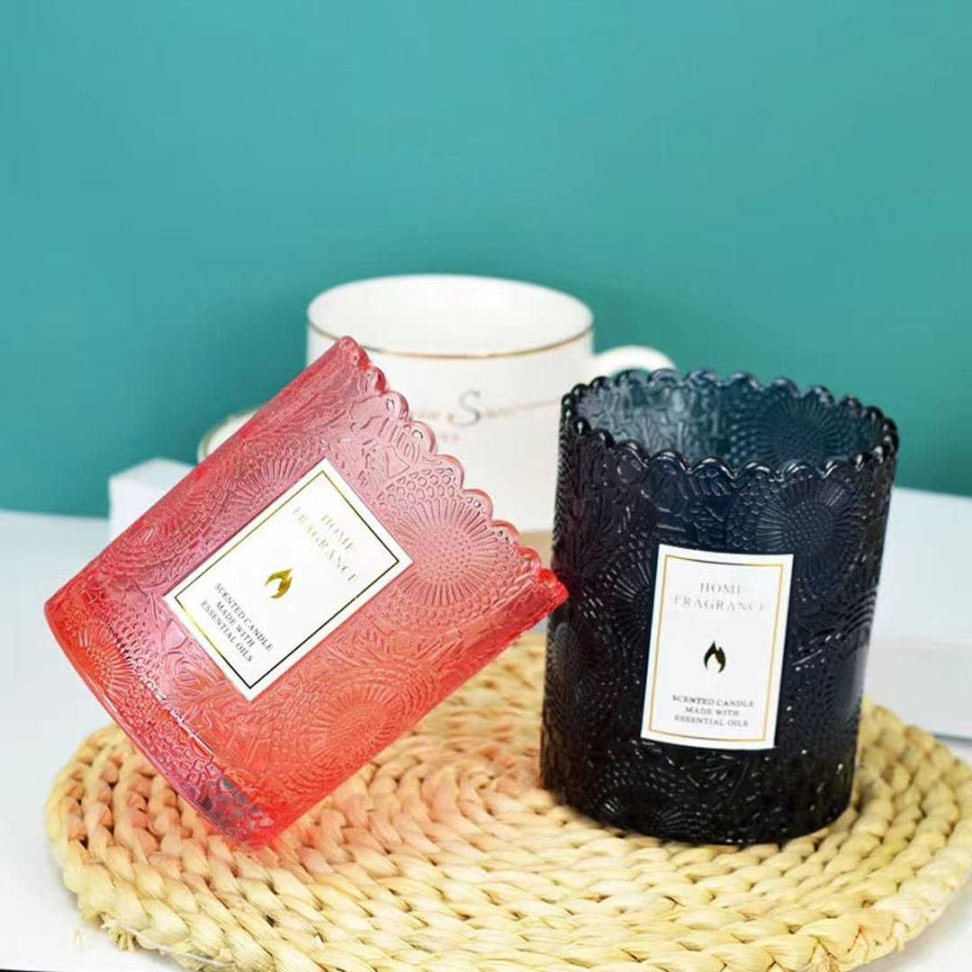 Embossed Sunflower Scented Candles