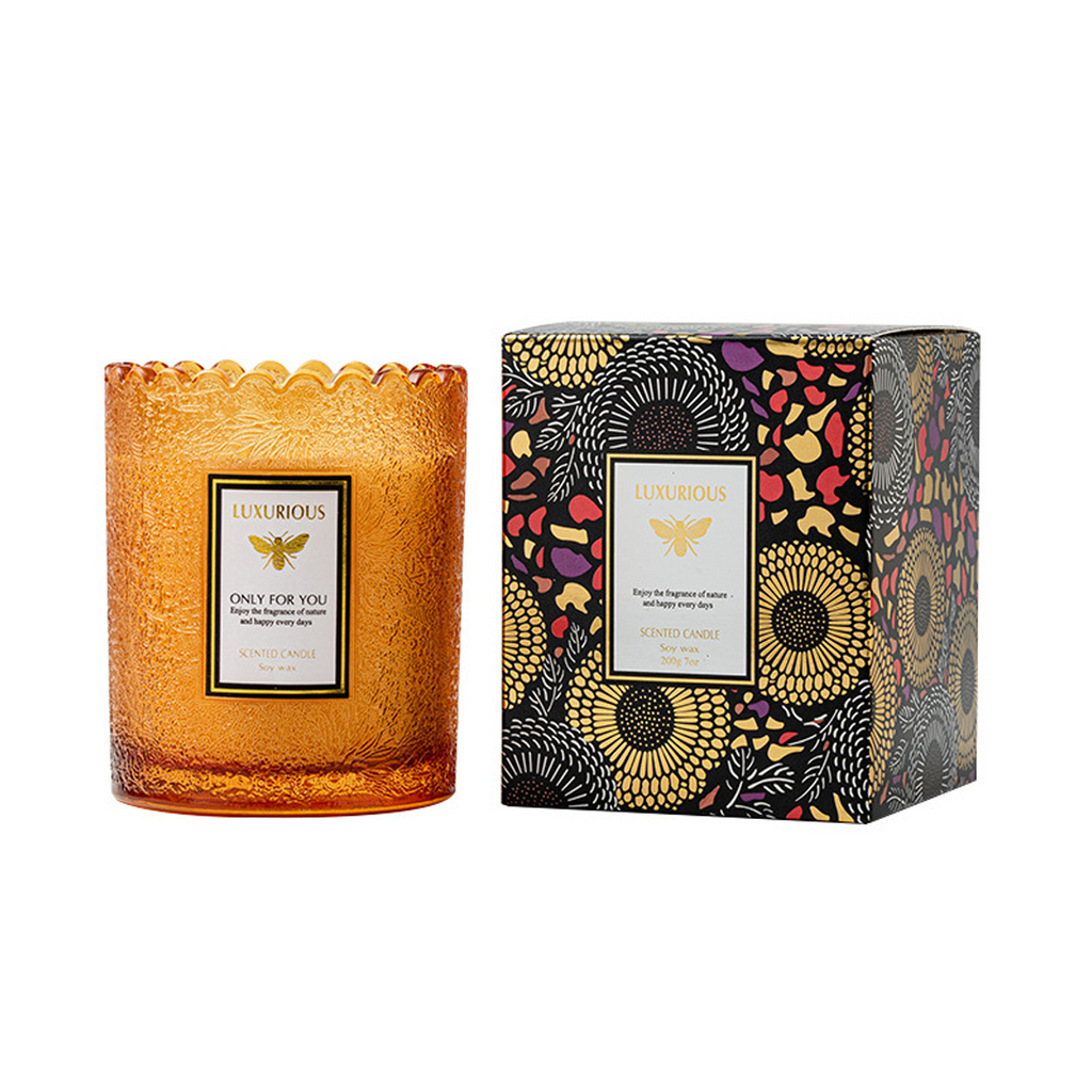 Embossed Sunflower Scented Candles